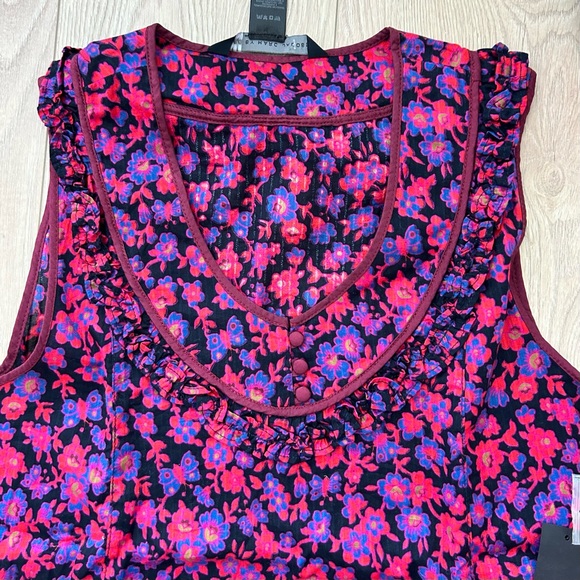NWT Marc by Marc Jacobs flower pattern sleeveless shirt - Picture 3 of 6